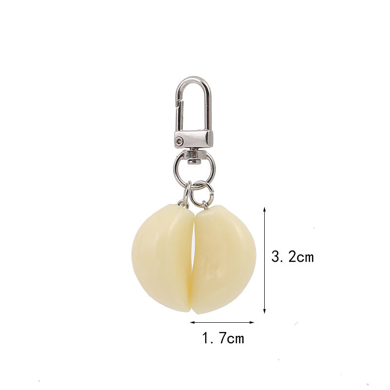 Wholesale PVC Simulation Garlic Creative Keychain